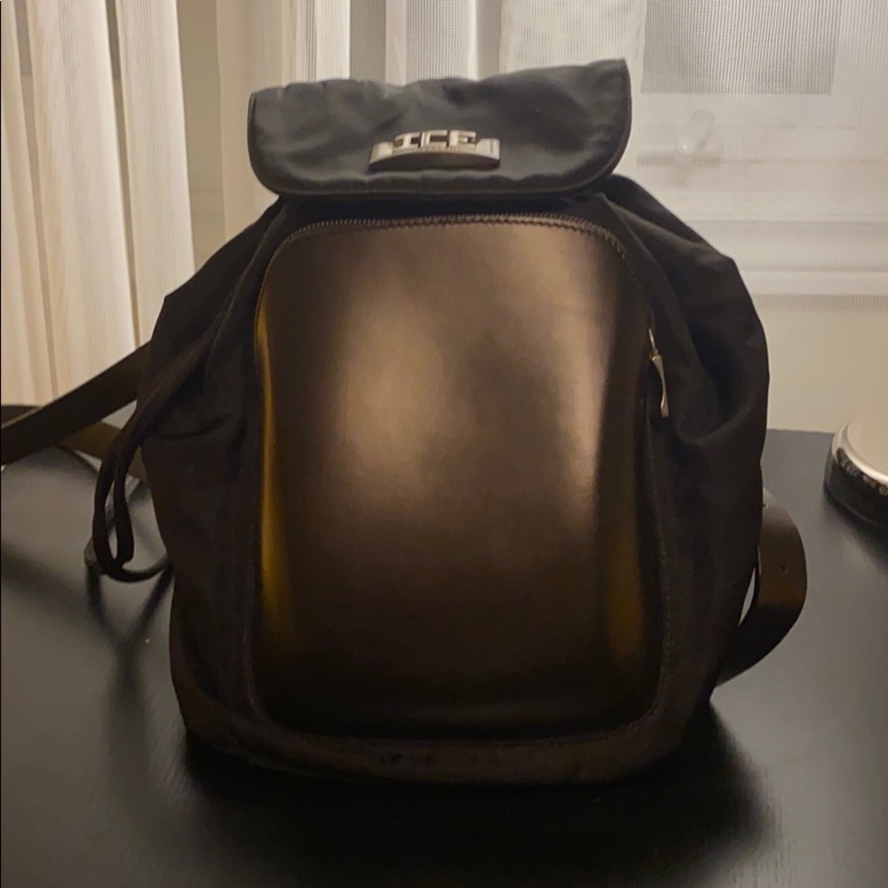 Ice Iceberg Nylon & Leather Mini Backpack